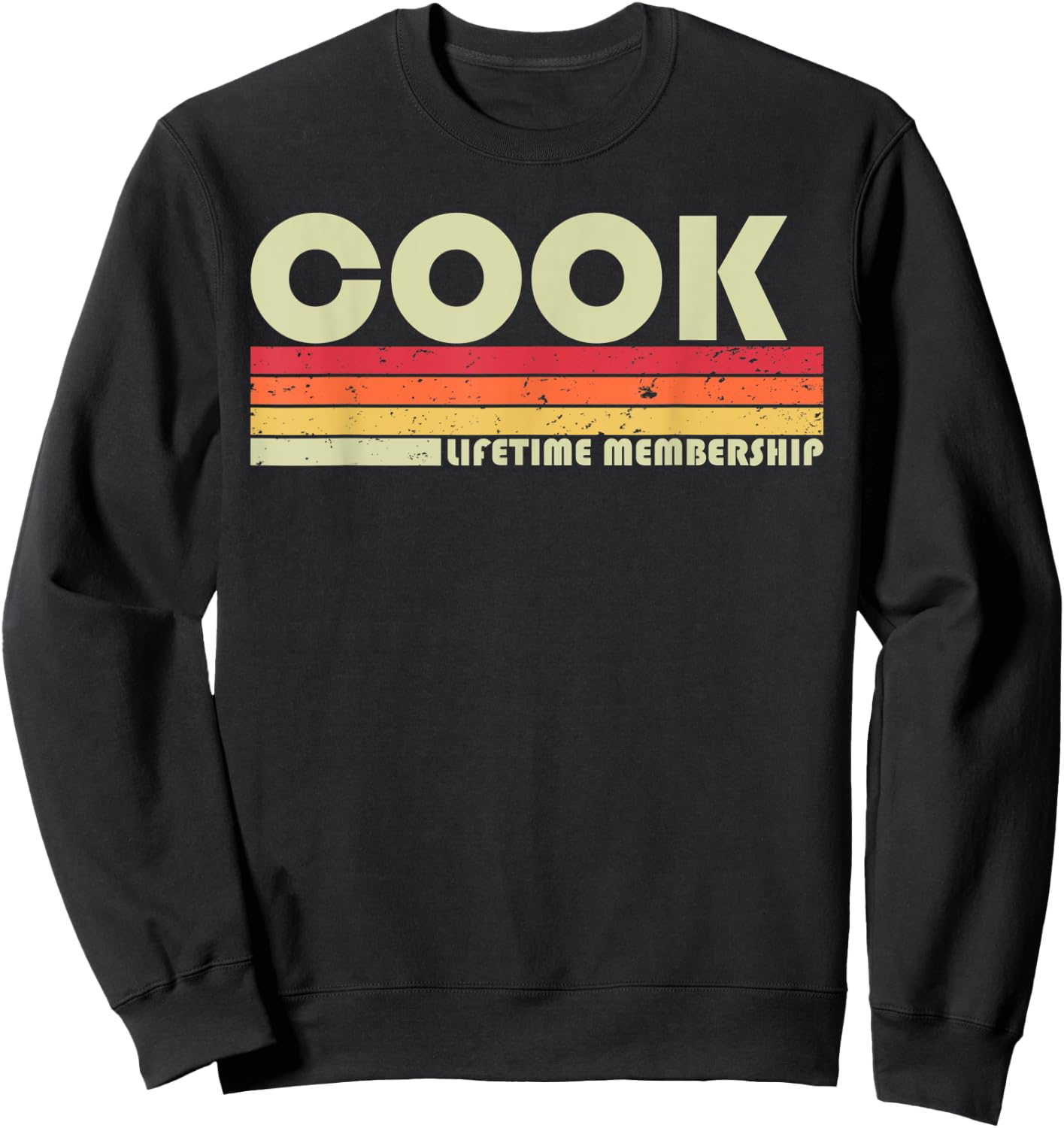 COOK Surname Funny Retro Vintage 80s 90s Birthday Reunion Sweatshirt - Sweatshirt | Black