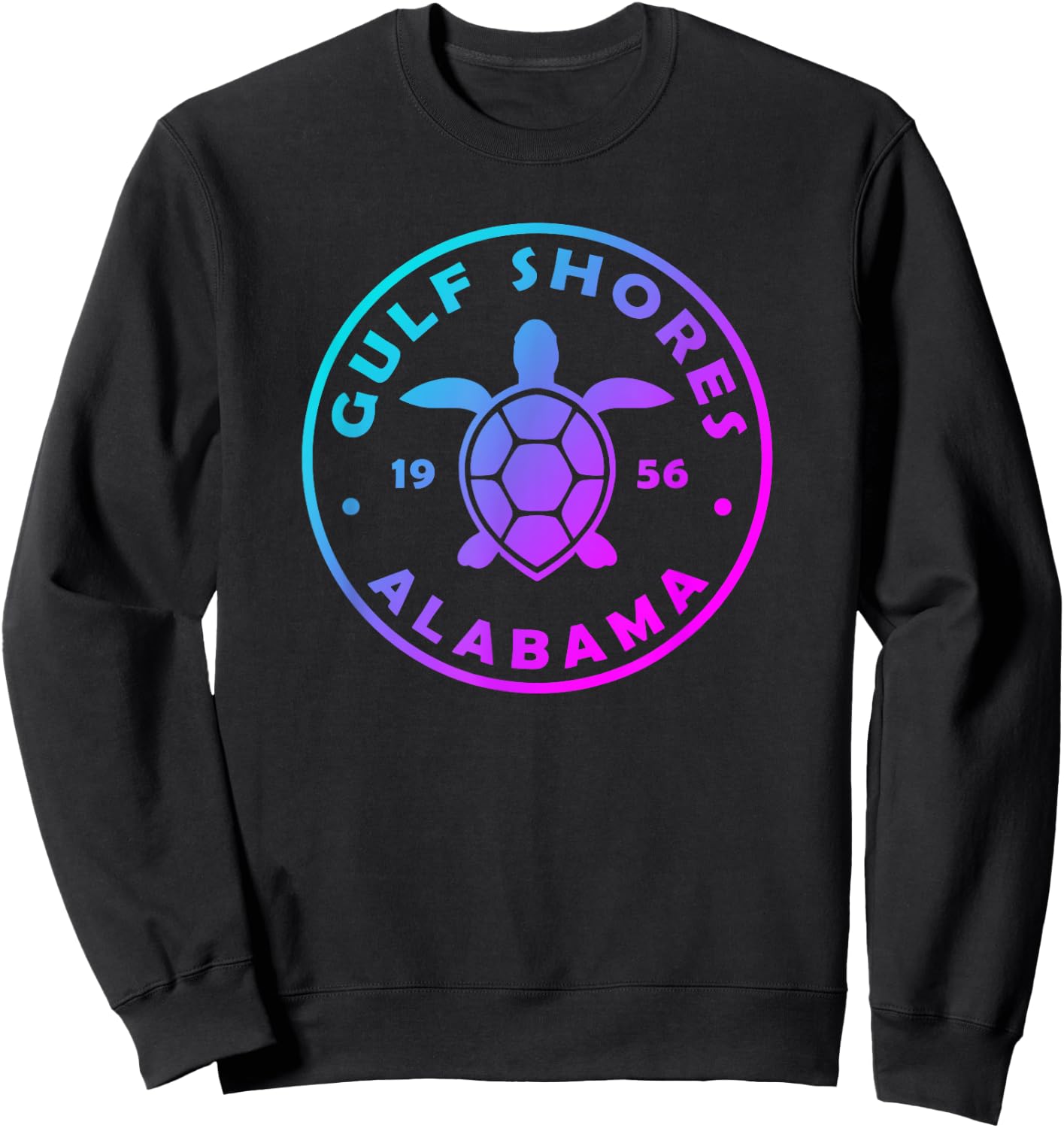 Gulf Shores Alabama Sea Turtle Boys Girls Tie Dye Souvenir Sweatshirt - Sweatshirt | Black
