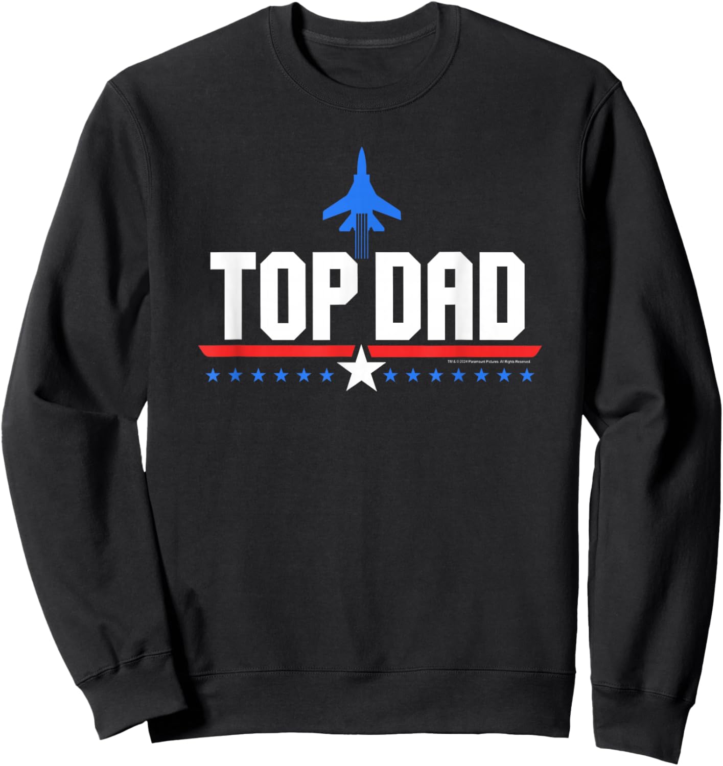 Top Gun Top Dad Father's Day Action Movie Logo Sweatshirt - Sweatshirt | Black
