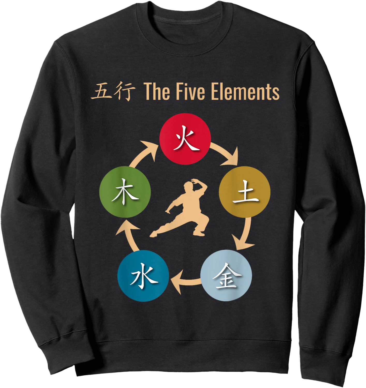Wu Xing Five Elements Qigong Sweatshirt - Sweatshirt | Black