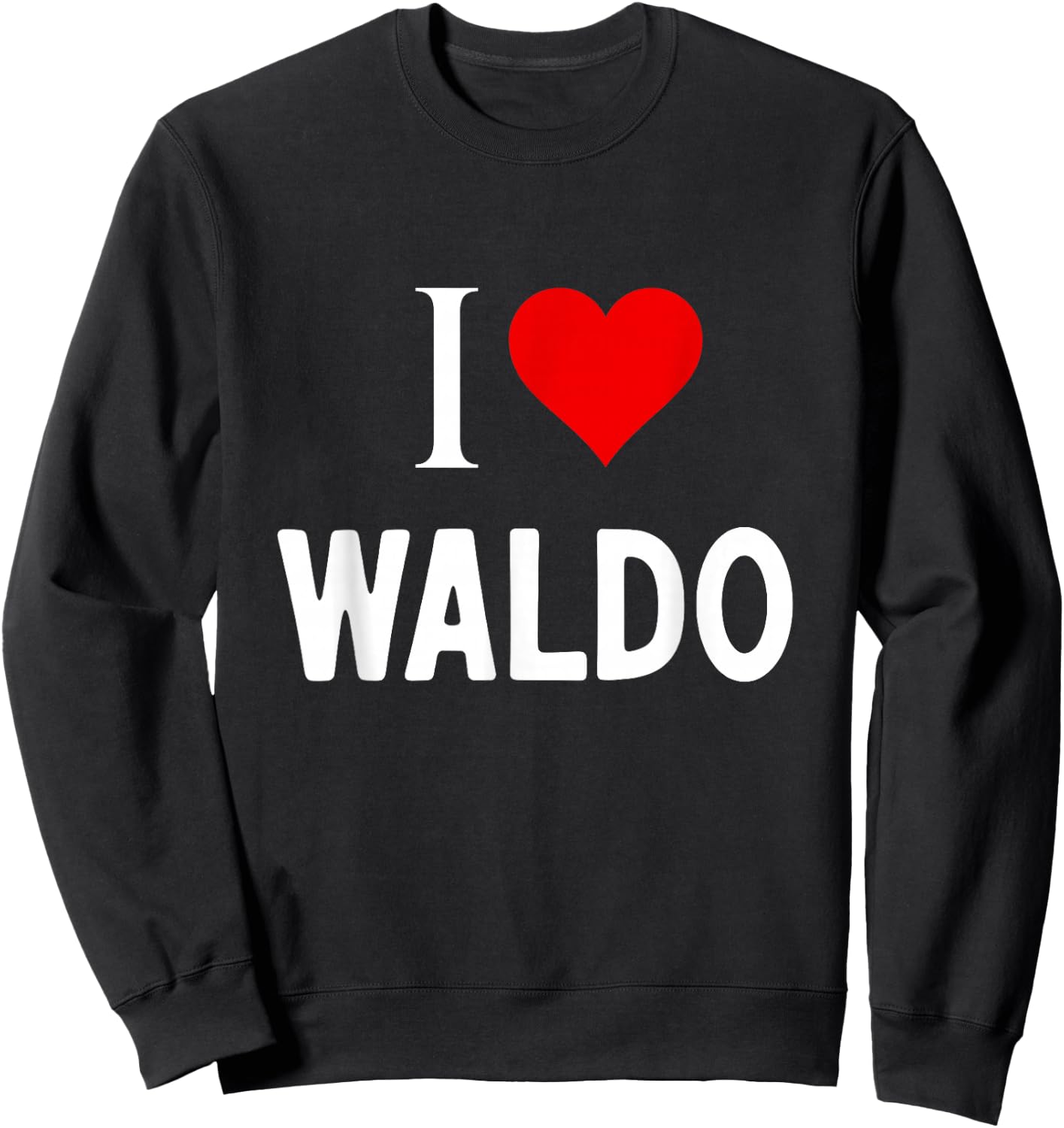 I Love Waldo Sweatshirt - Sweatshirt | Black