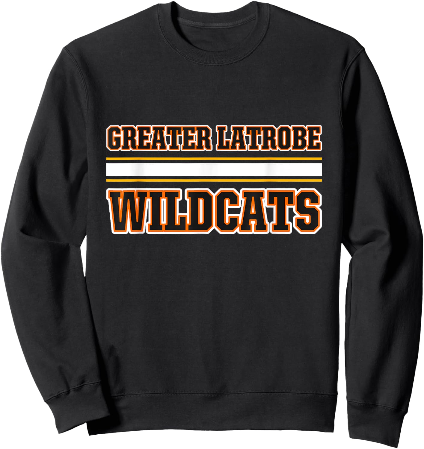 Greater Latrobe Wildcats Horizontal Stripes Sweatshirt - Sweatshirt | Black
