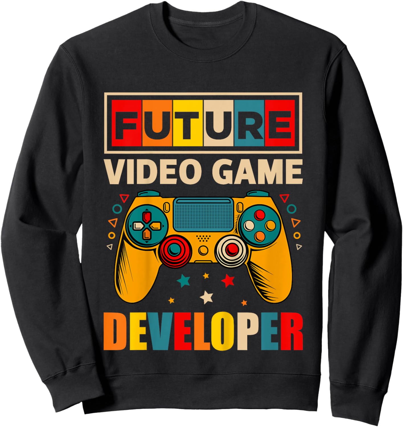 Kids Future Video Game Developer Toddler Boy Game Designer Gifts Sweatshirt - Sweatshirt | Black