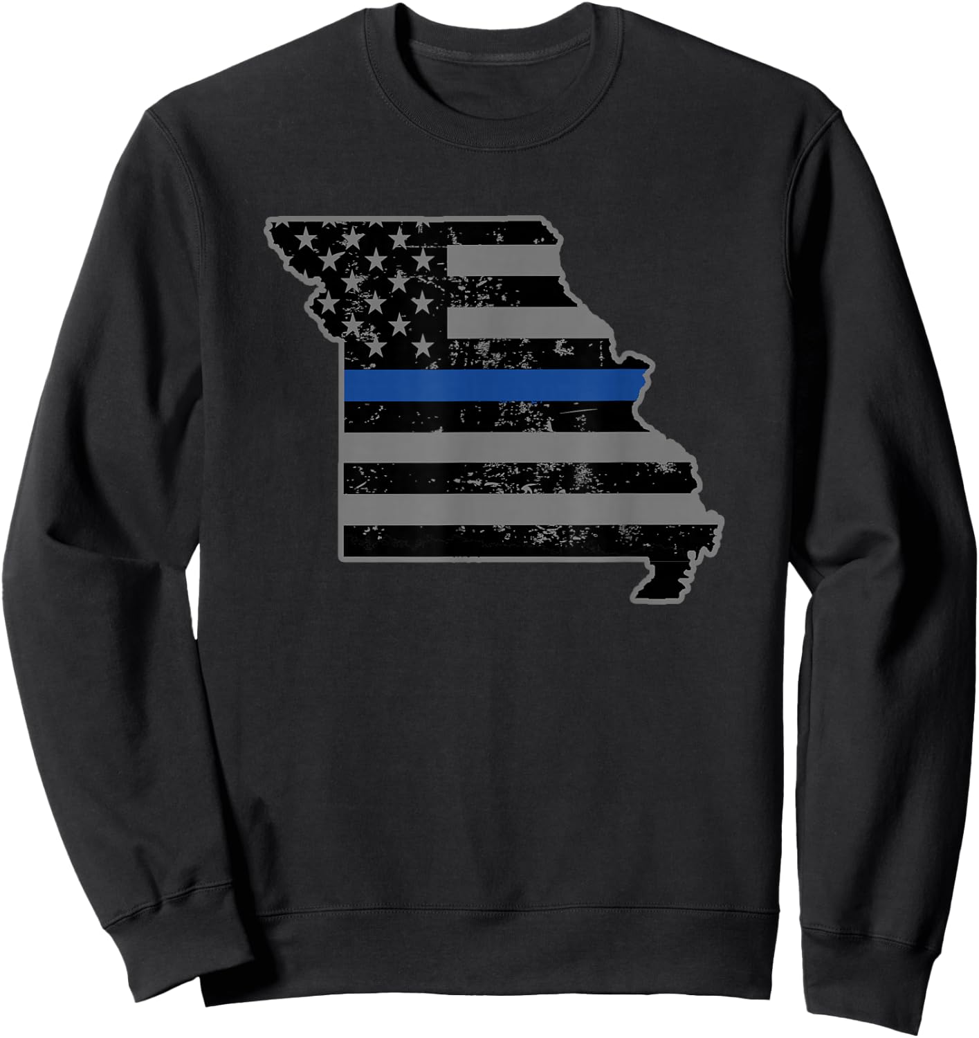 Missouri State Highway Patrol Shirt Thin Blue Line Flag Shir Sweatshirt - Sweatshirt | Black