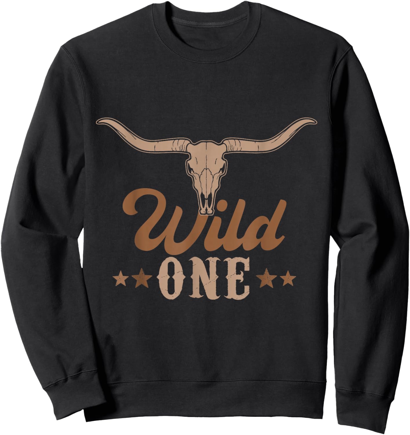 Wild One Cowboy Western Rodeo First Birthday Party Matching Sweatshirt - Sweatshirt | Black
