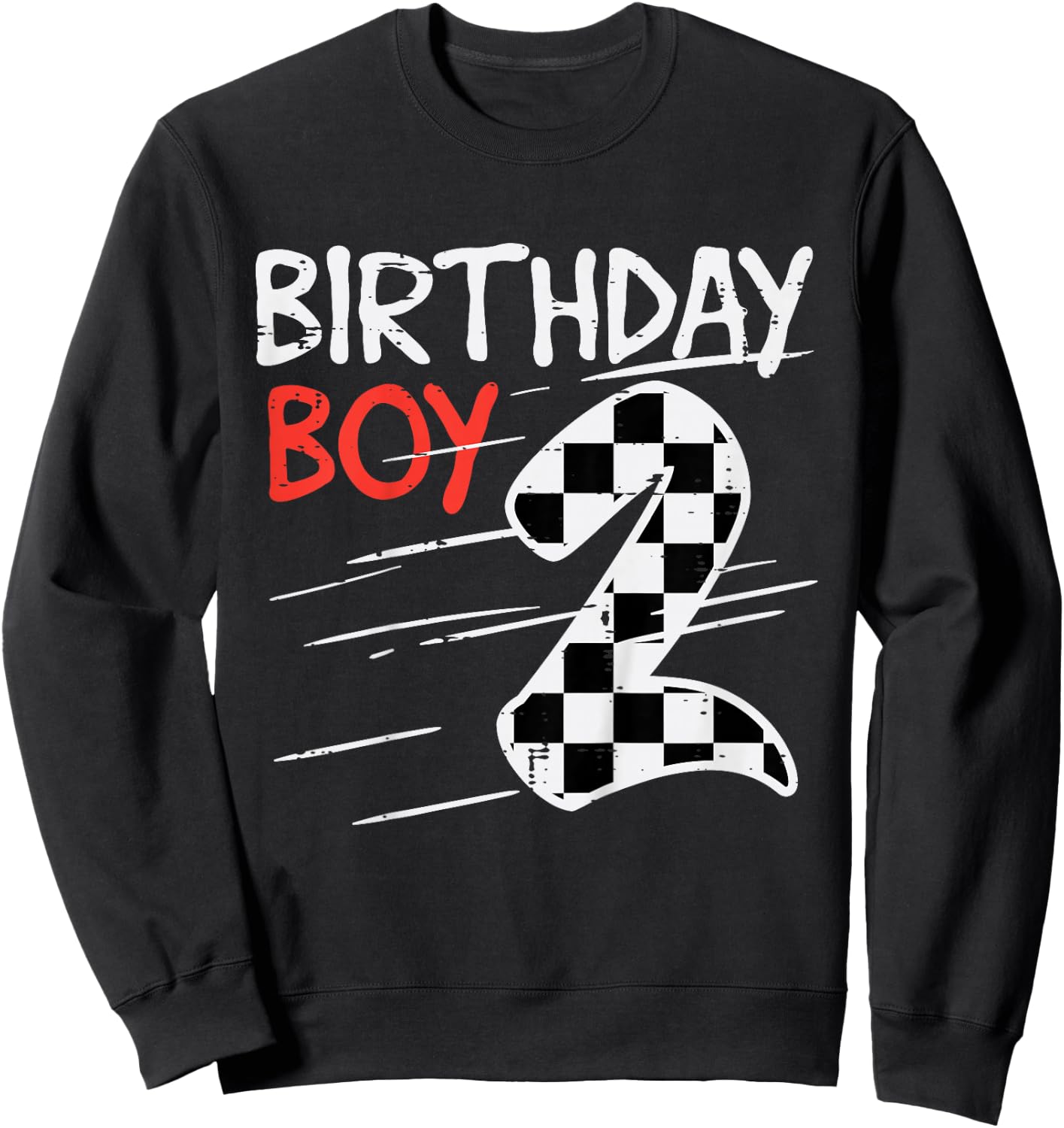 Kids 2nd Bday Racing Birthday Boy 2 Years Old Toddler Boys Kids Sweatshirt - Sweatshirt | Black