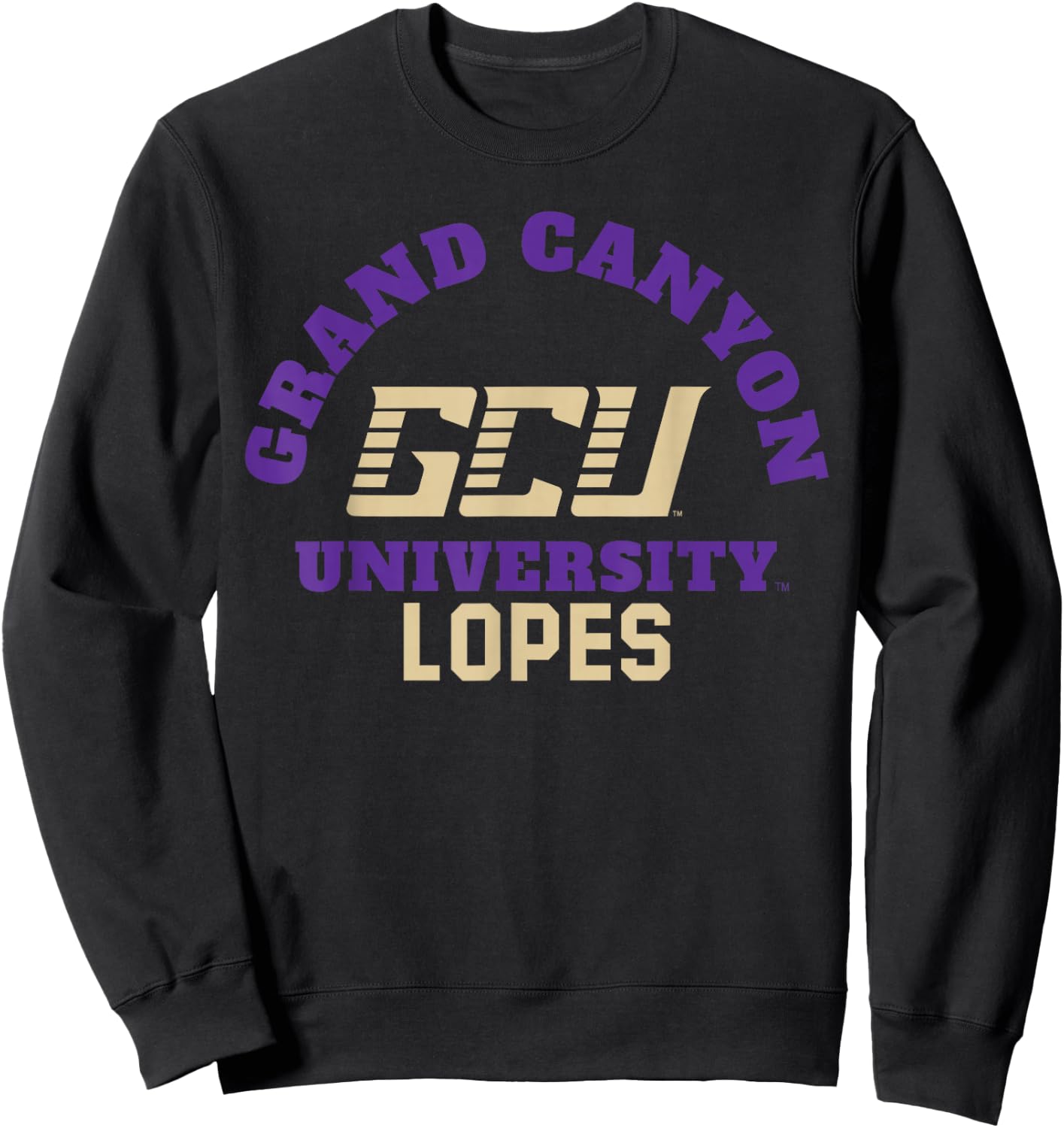 License Champs Grand Canyon University Lopes | Official NCAA | NCAFGCU006 , Small, White Sweatshirt - Sweatshirt | Black