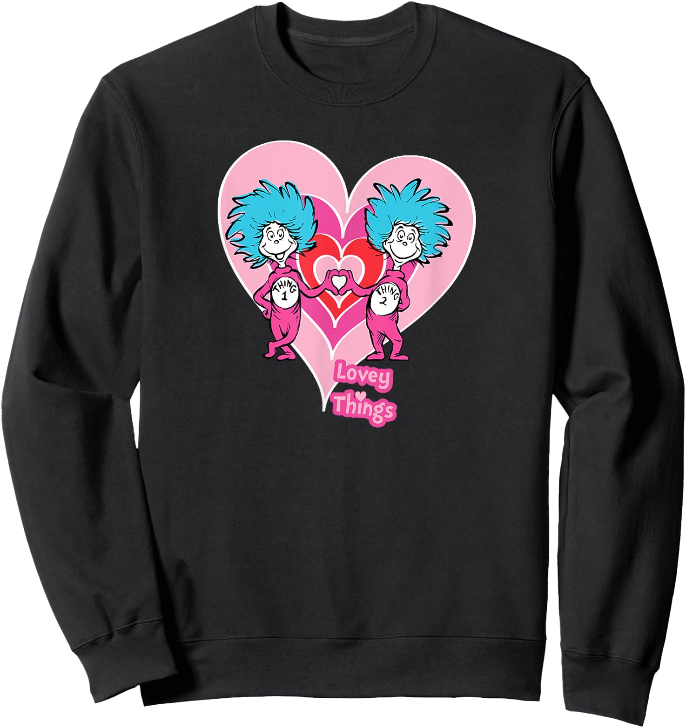 Dr. Seuss Lovey Things Sweatshirt - Sweatshirt | Black