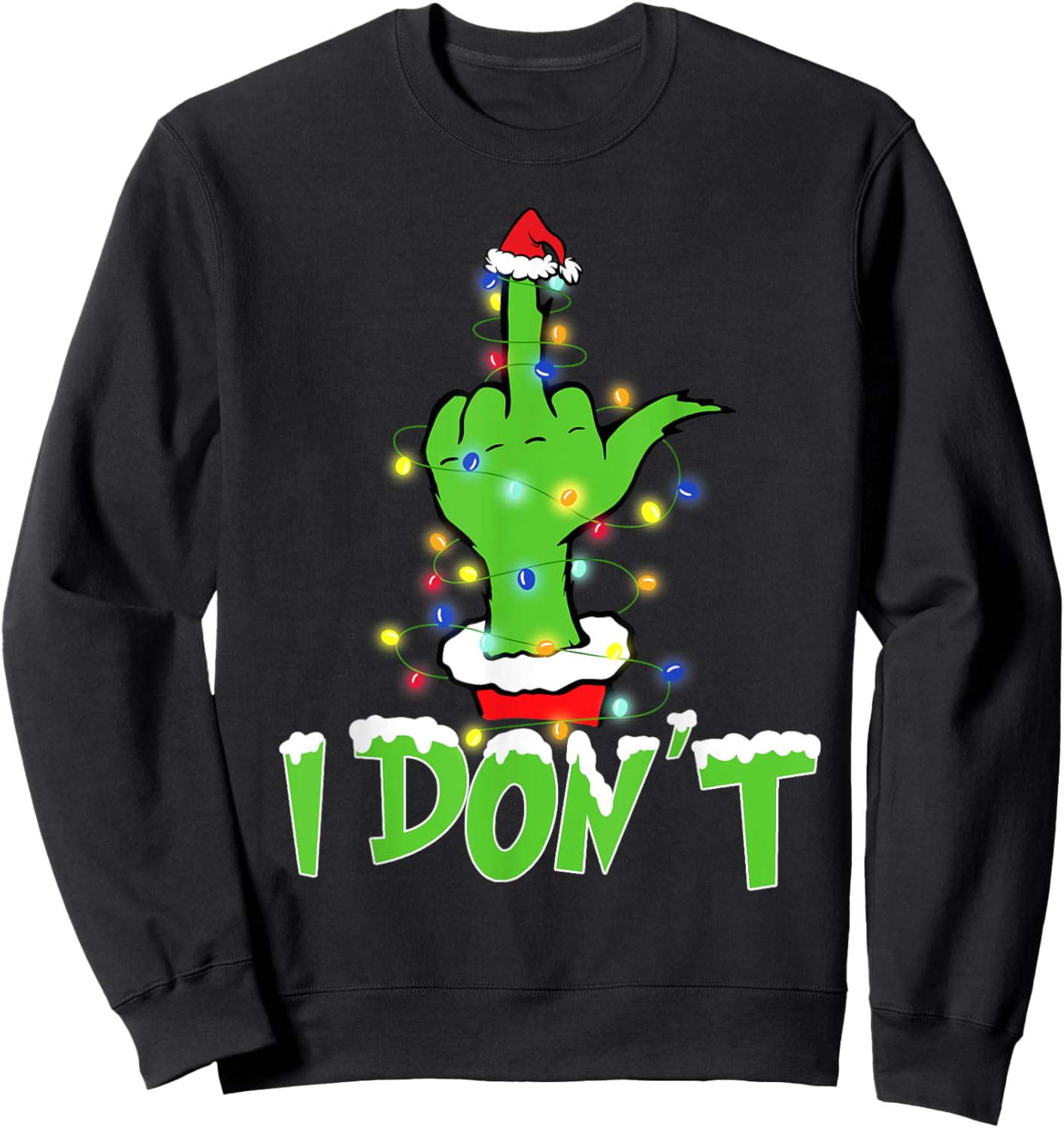 I Love Matching Christmas Shirts I Don't Xmas Lights Couples Sweatshirt - Sweatshirt | Black