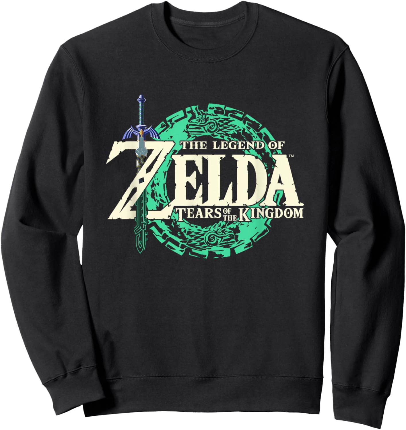 The Legend of Zelda Tears of the Kingdom Hyrule Front & Back Sweatshirt - Sweatshirt | Black