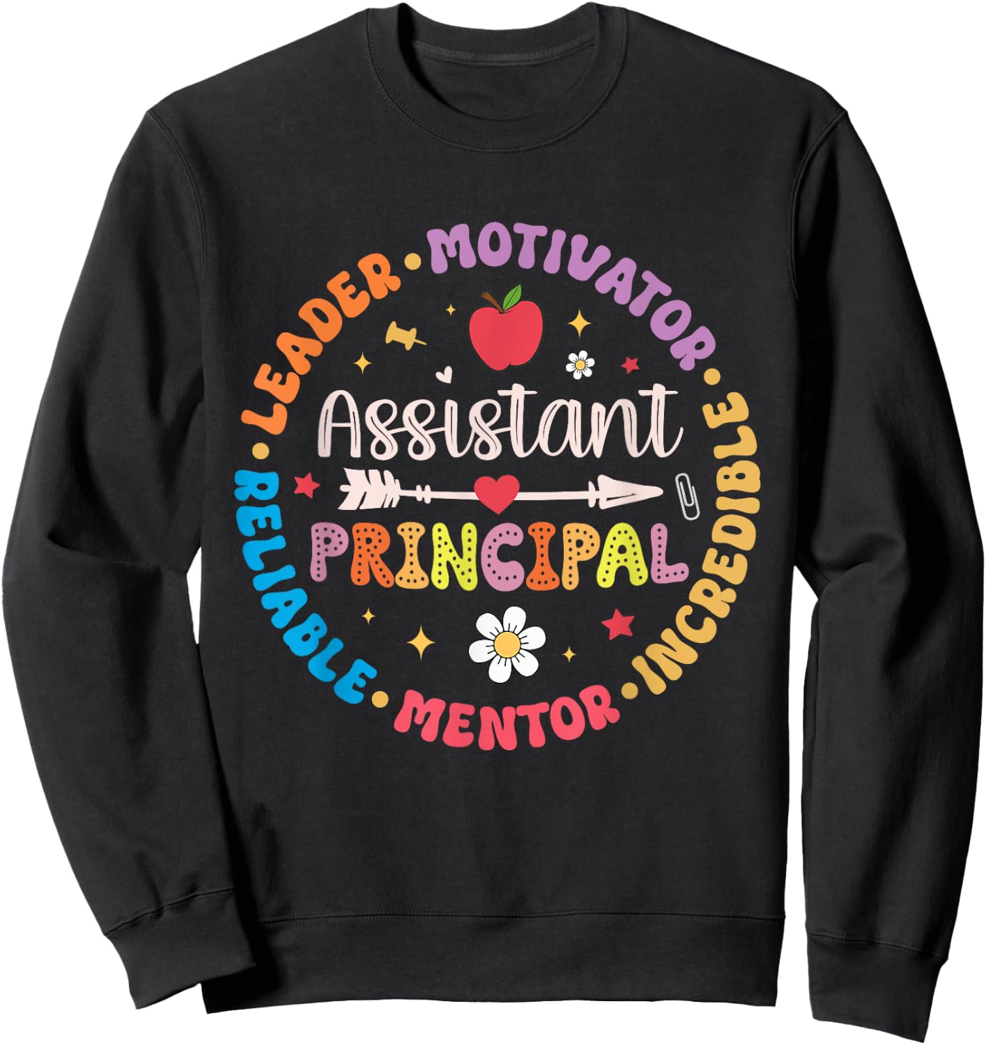 Groovy School Assistant Principal Teacher Appreciation Men Women Sweatshirt - Sweatshirt | Black