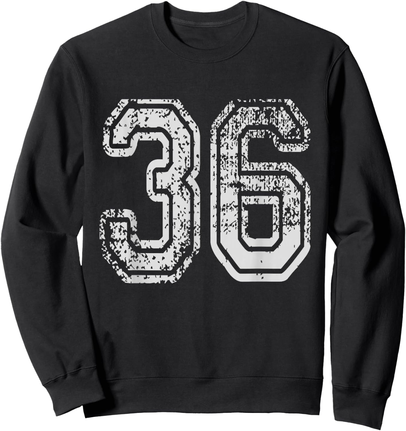 Team Jersey Uniforms Number 36 School Sports 36th Birthday Sweatshirt - Sweatshirt | Black