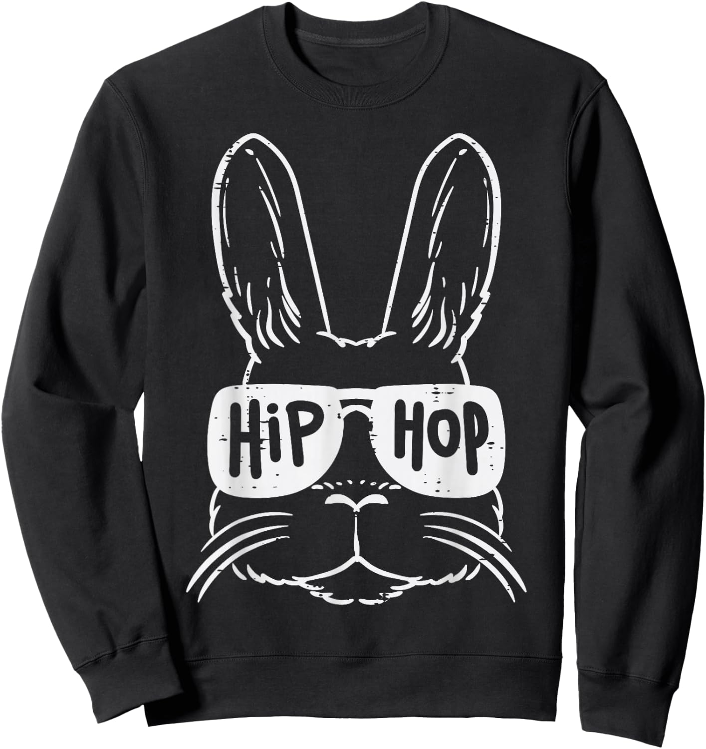 Easter Bunny Sunglasses Hip Hop Cool Rabbit Kids Women Men Sweatshirt - Sweatshirt | Black