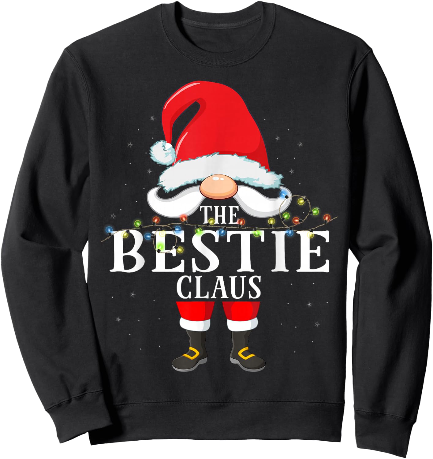 99 Gifts Santa Claus Matching Family Pajama Adult Christmas Novelty Black Small Sweatshirt - Sweatshirt | Black