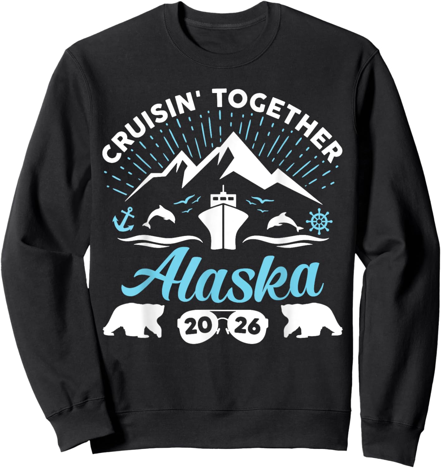 Alaska Cruise 2026 Family Summer Vacation Travel Matching Sweatshirt - Sweatshirt | Black