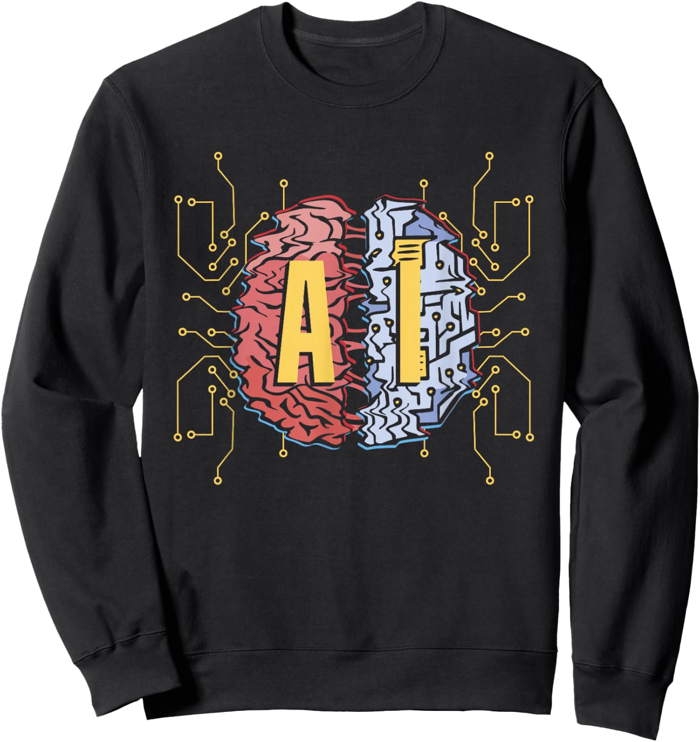 AI Brain | Computer Science | Artificial Intelligence Sweatshirt - Sweatshirt | Black