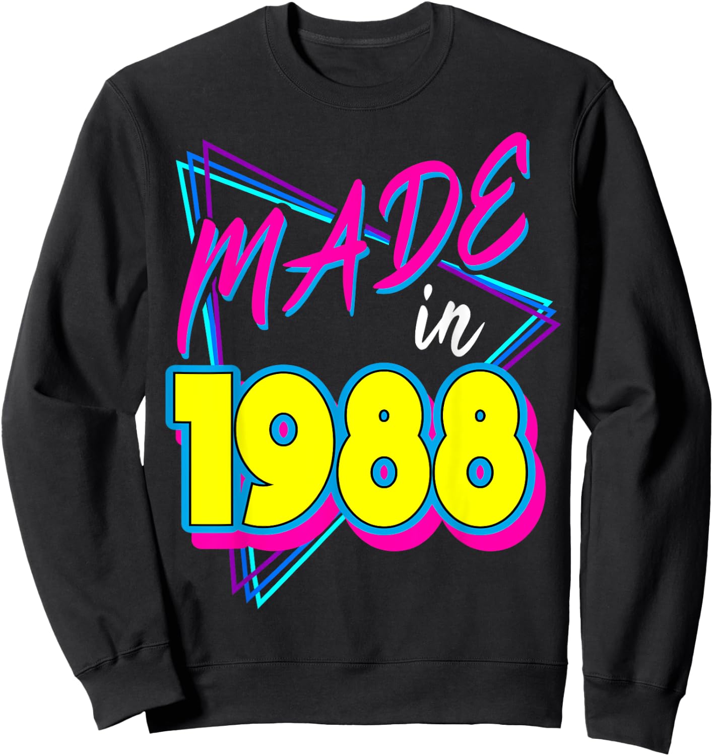 Made in 1988 33rd Birthday Retro 33 Years Old 80s Vintage Sweatshirt - Sweatshirt | Black