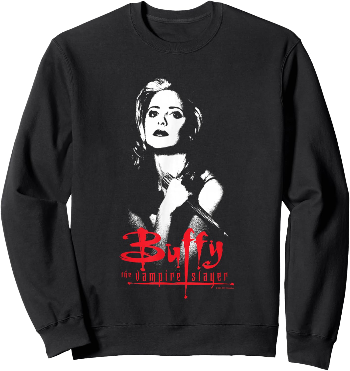 Buffy The Vampire Slayer Buffy Summers Distressed Hero Sweatshirt - Sweatshirt | Black