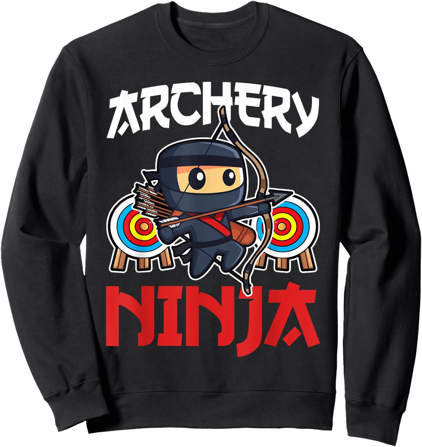 Archery Ninja For Archer Boys Kids Sweatshirt - Sweatshirt | Black