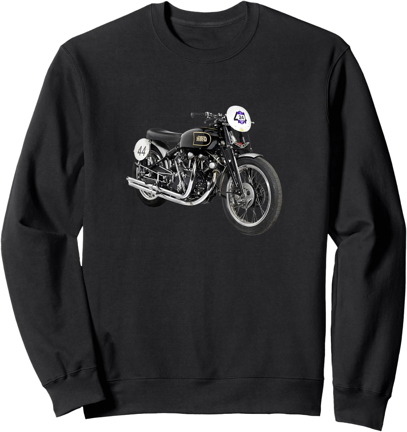 1952 Vincent Bike Lightning Vintage Motorcycle Graphic Sweatshirt - Sweatshirt | Black