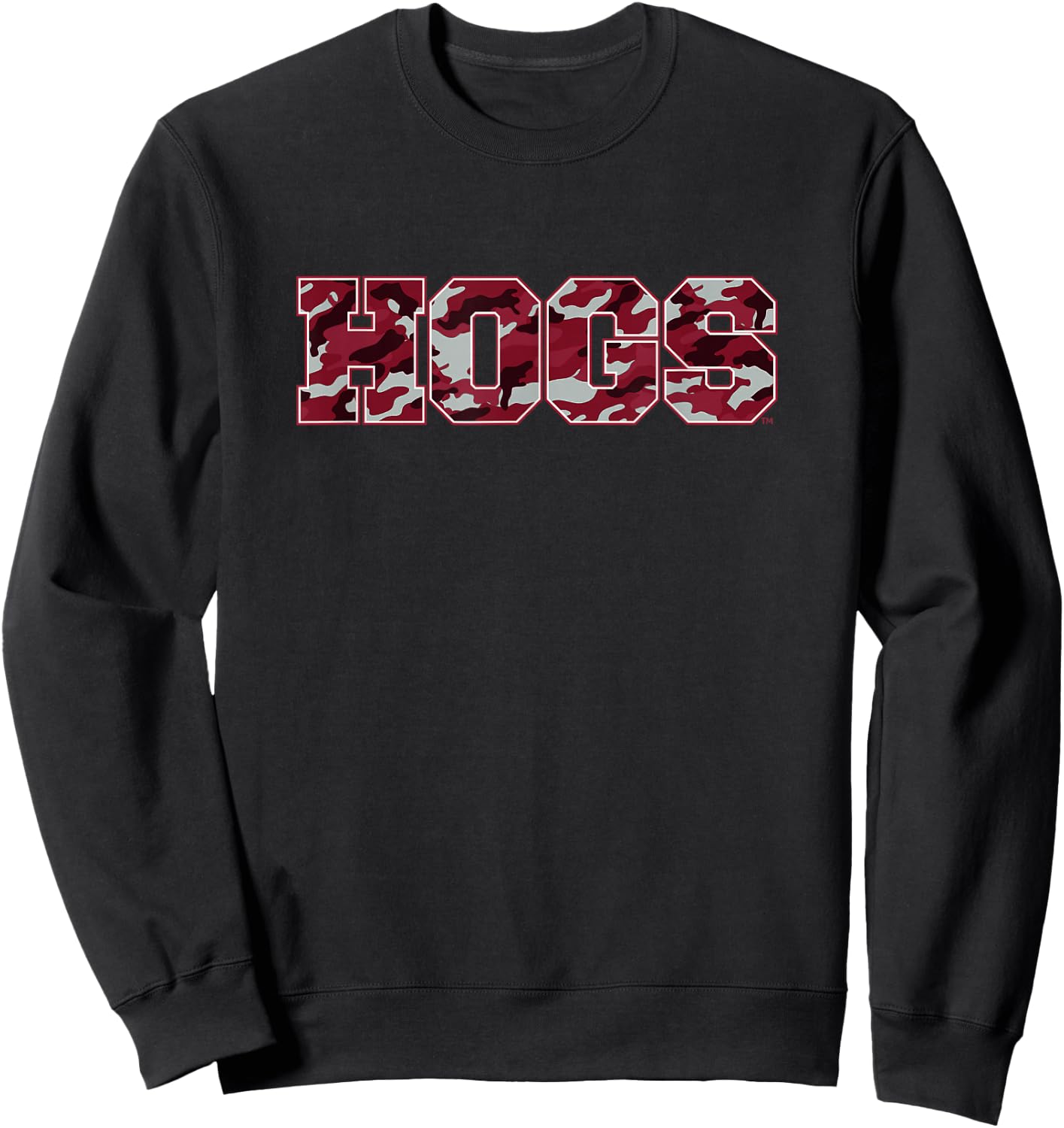 University of Arkansas Razorbacks Camo Sweatshirt - Sweatshirt | Black