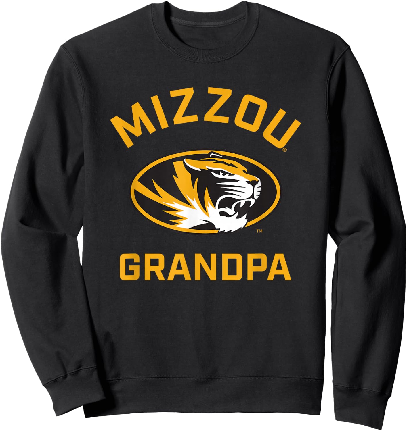 University of Missouri Mizzou Tigers Arched Grandpa Sweatshirt - Sweatshirt | Black