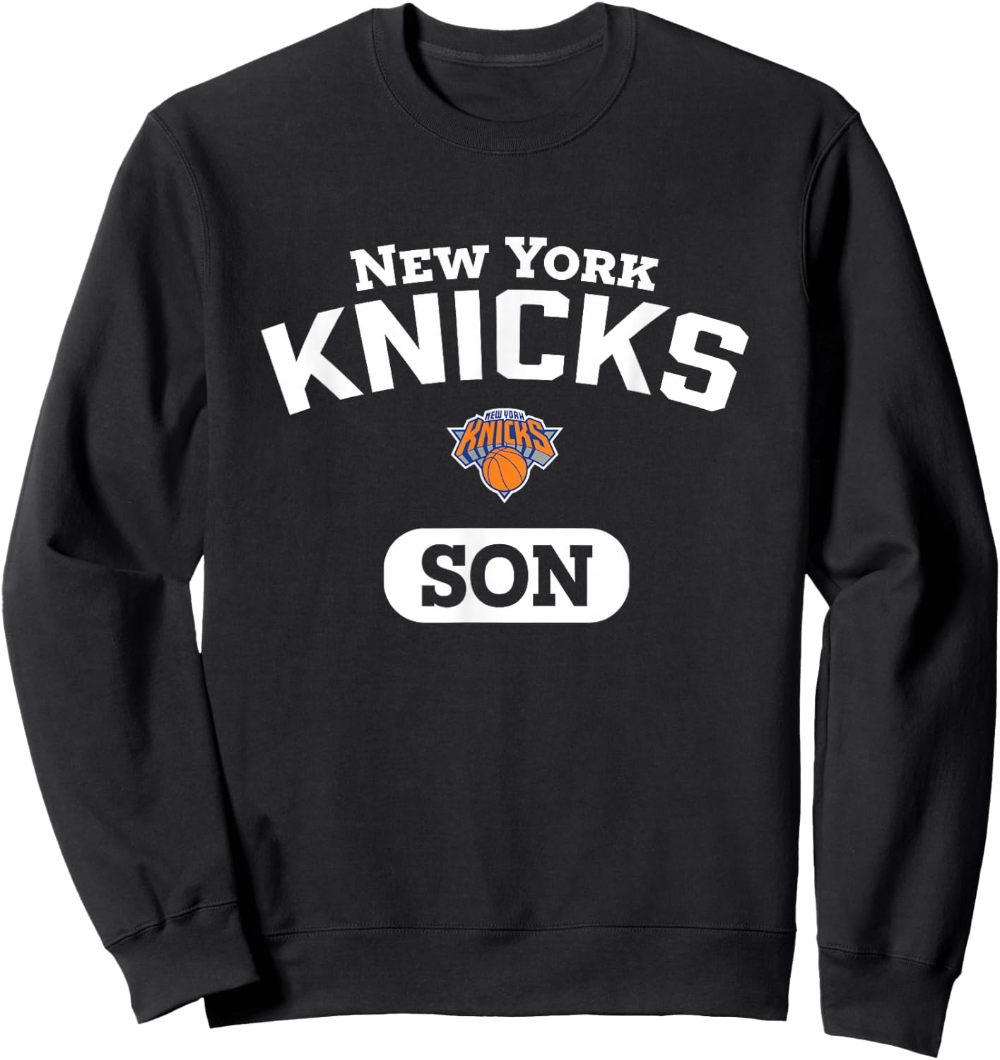 NBA New York Knicks Son Arched Team Logo Sweatshirt - Sweatshirt | Black