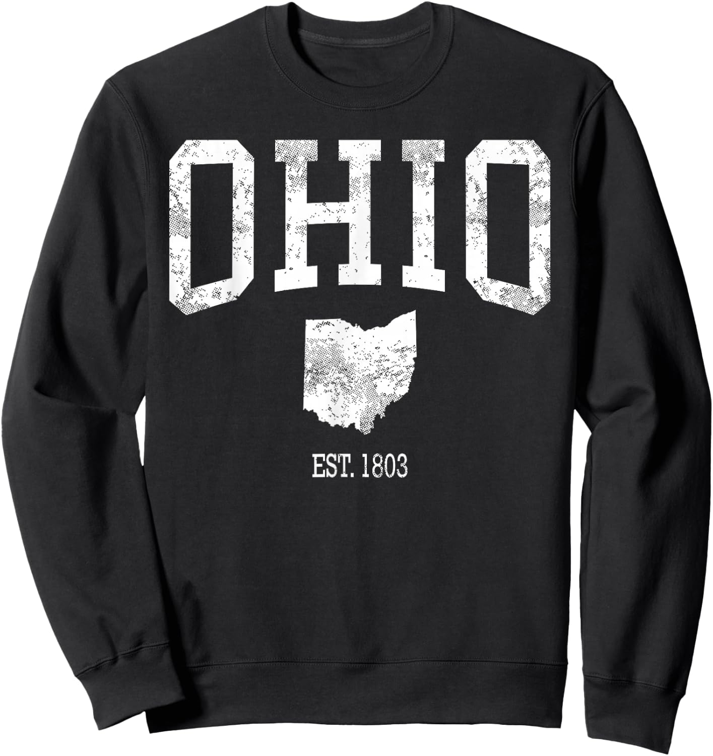 Ohio Vintage Sports Design OH Sweatshirt - Sweatshirt | Black