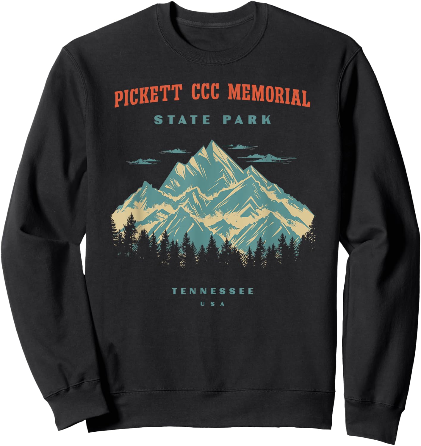 Pickett CCC Memorial State Park Tennessee Retro Vintage Sweatshirt - Sweatshirt | Black