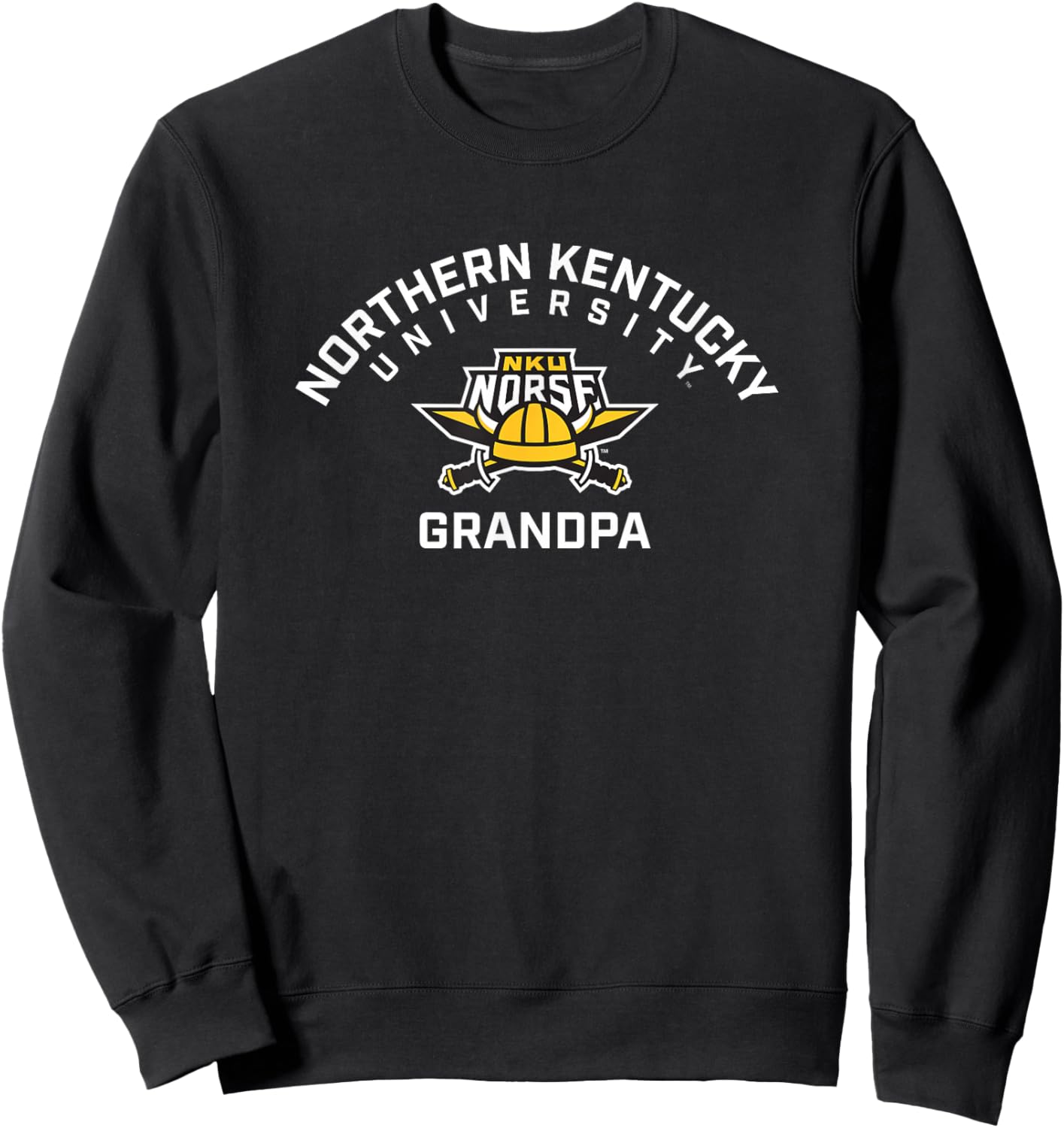 Northern Kentucky University NKU Norse Arched Grandpa Sweatshirt - Sweatshirt | Black