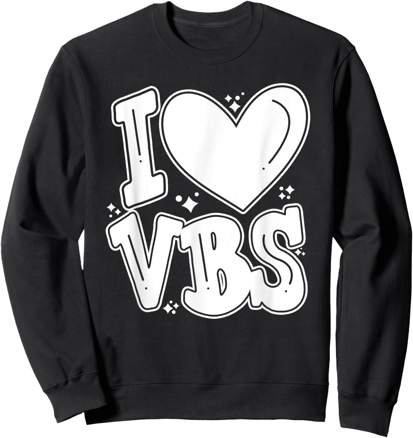 I Love VBS 2024 Vacation Bible School Christian Summer Camp Women Kids Sweatshirt - Sweatshirt | Black
