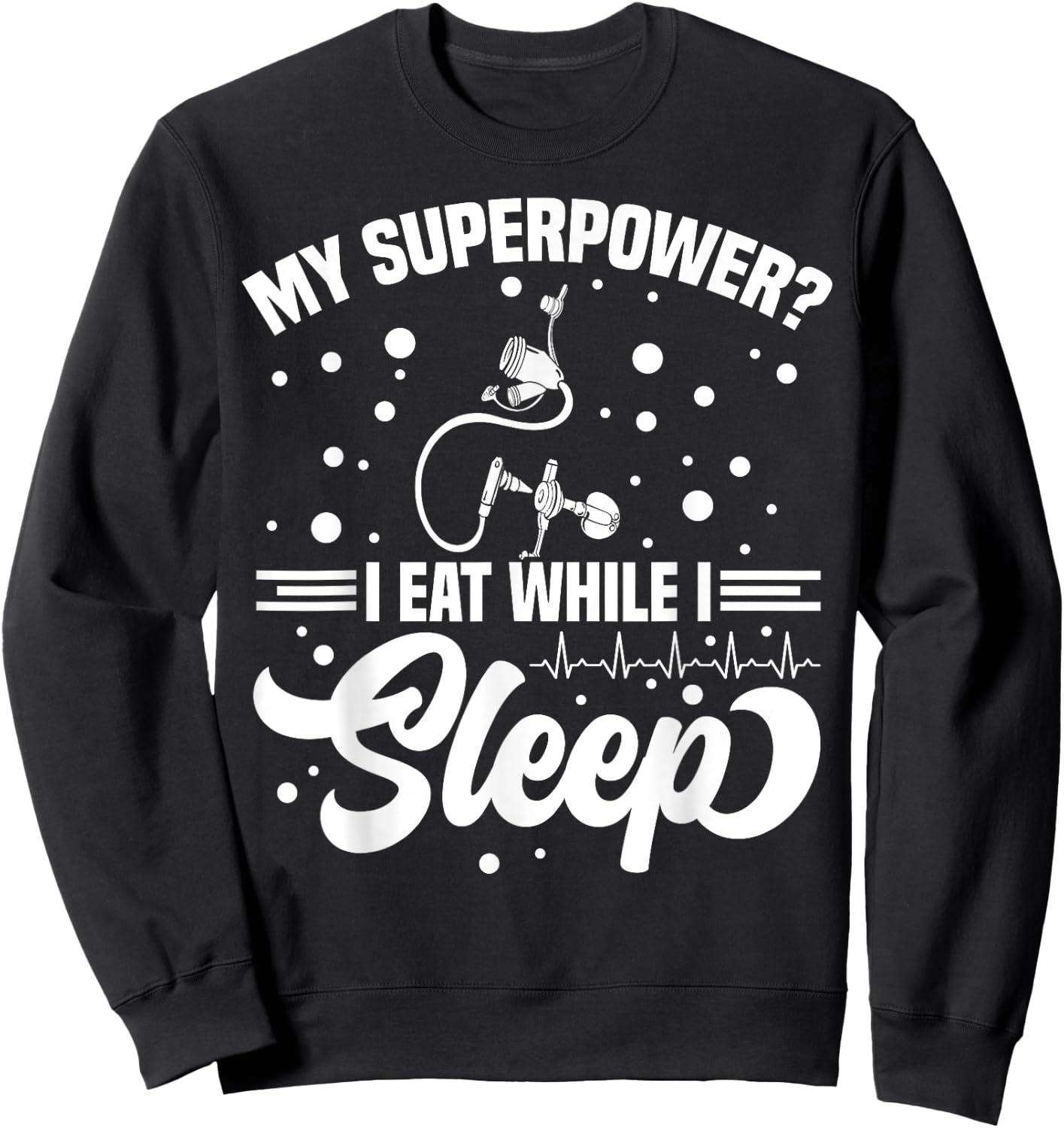 Tubie Gtube Covers Accessories for Babies Feeding Tube Sweatshirt - Sweatshirt | Black