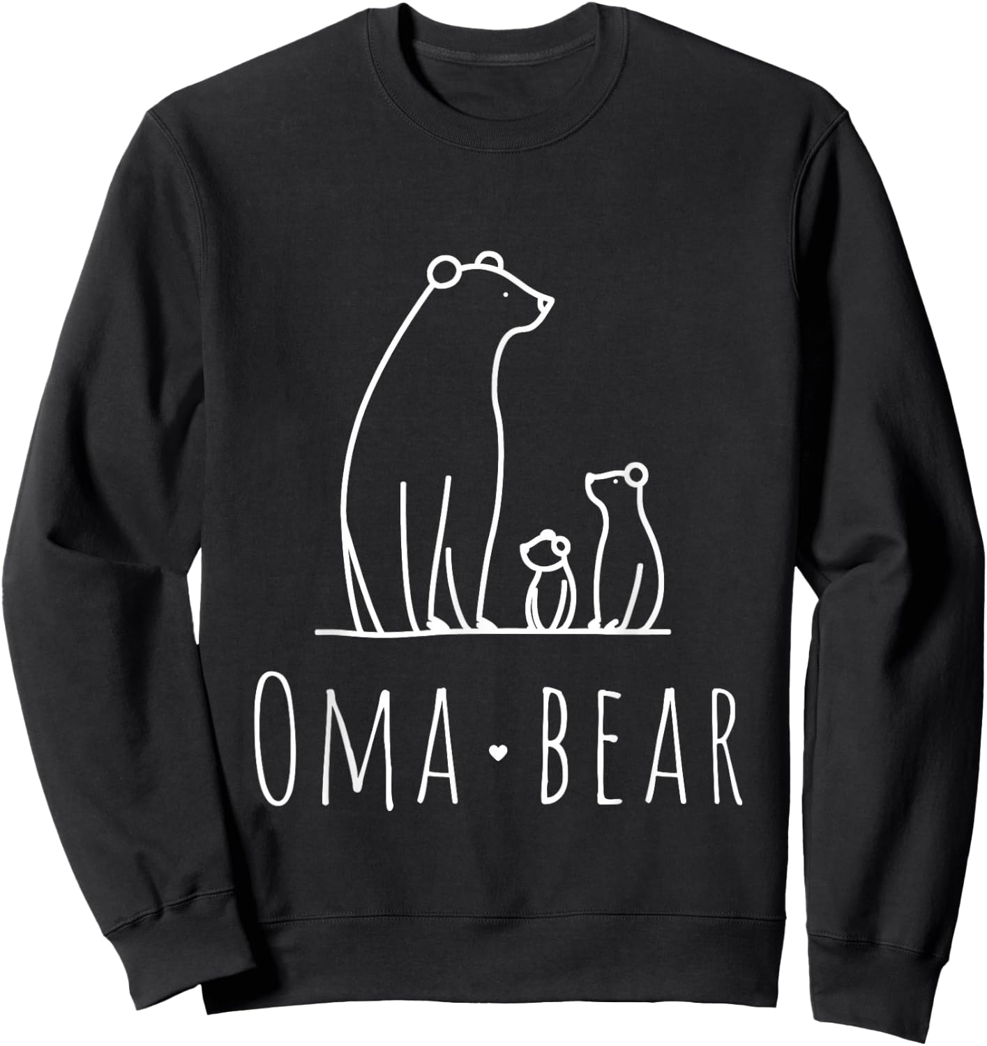 Cute Oma Bear for Grandma Women Mother's Day Christmas Sweatshirt - Sweatshirt | Black