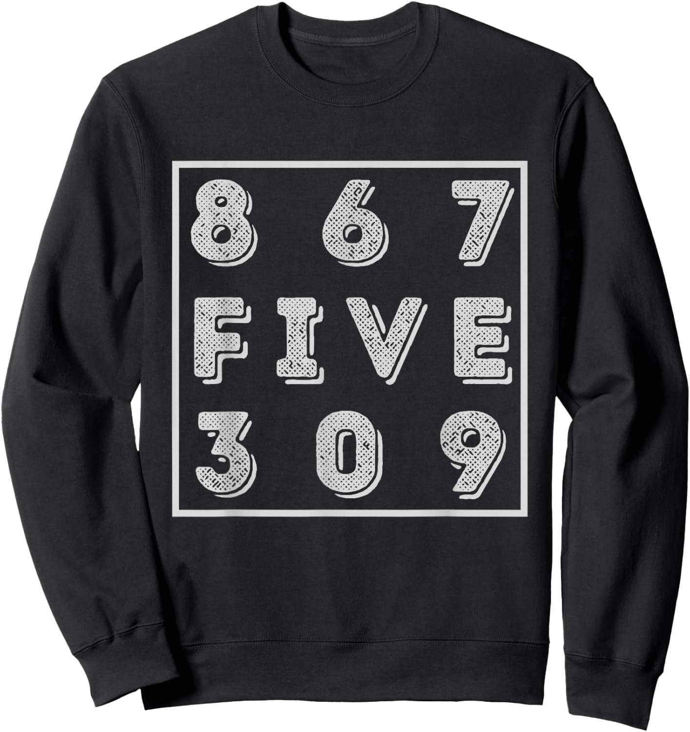 Classic Vintage Retro 867FIVE309 Shirt 8675309 Sweatshirt - Sweatshirt | Black