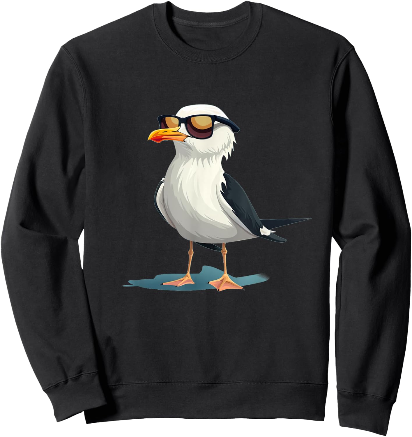 Seagull with Sunglasses Costume for Summer and Seabirds Men Women Kids Sweatshirt - Sweatshirt | Black