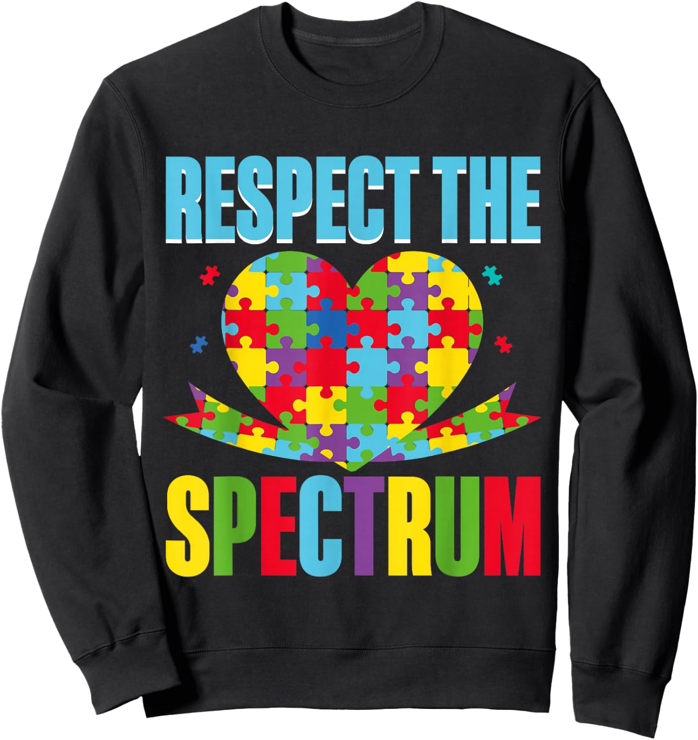 Respect the Spectrum Autism Sweatshirt - Sweatshirt | Black