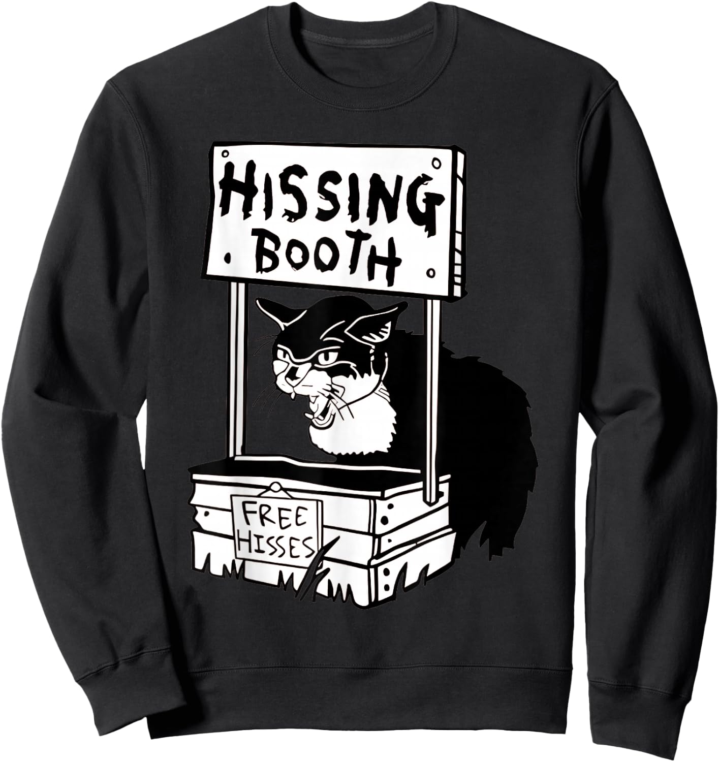 Hissing Booth cat Sweatshirt - Sweatshirt | Black