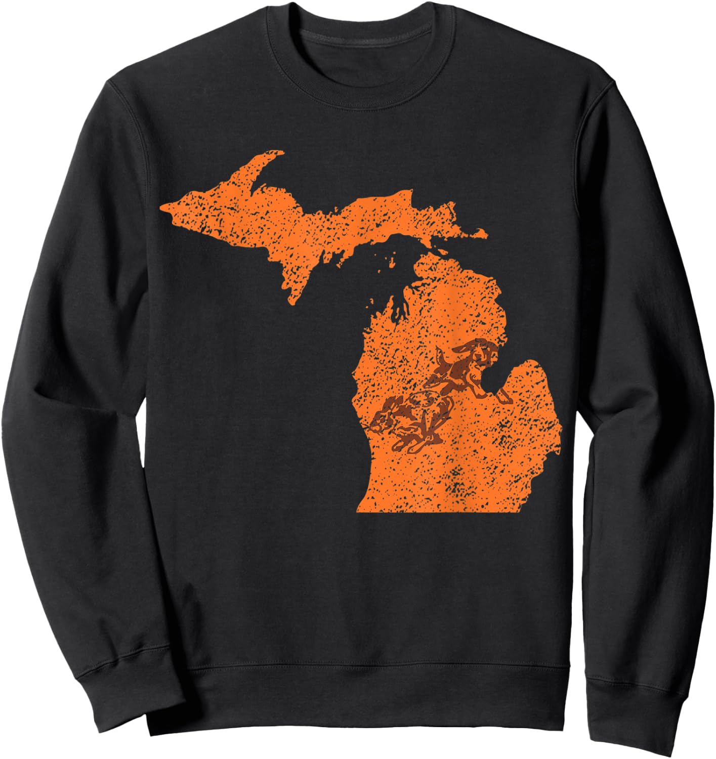 Michigan Rabbit Hunter - Beagles - Chasing Tail Sweatshirt - Sweatshirt | Black