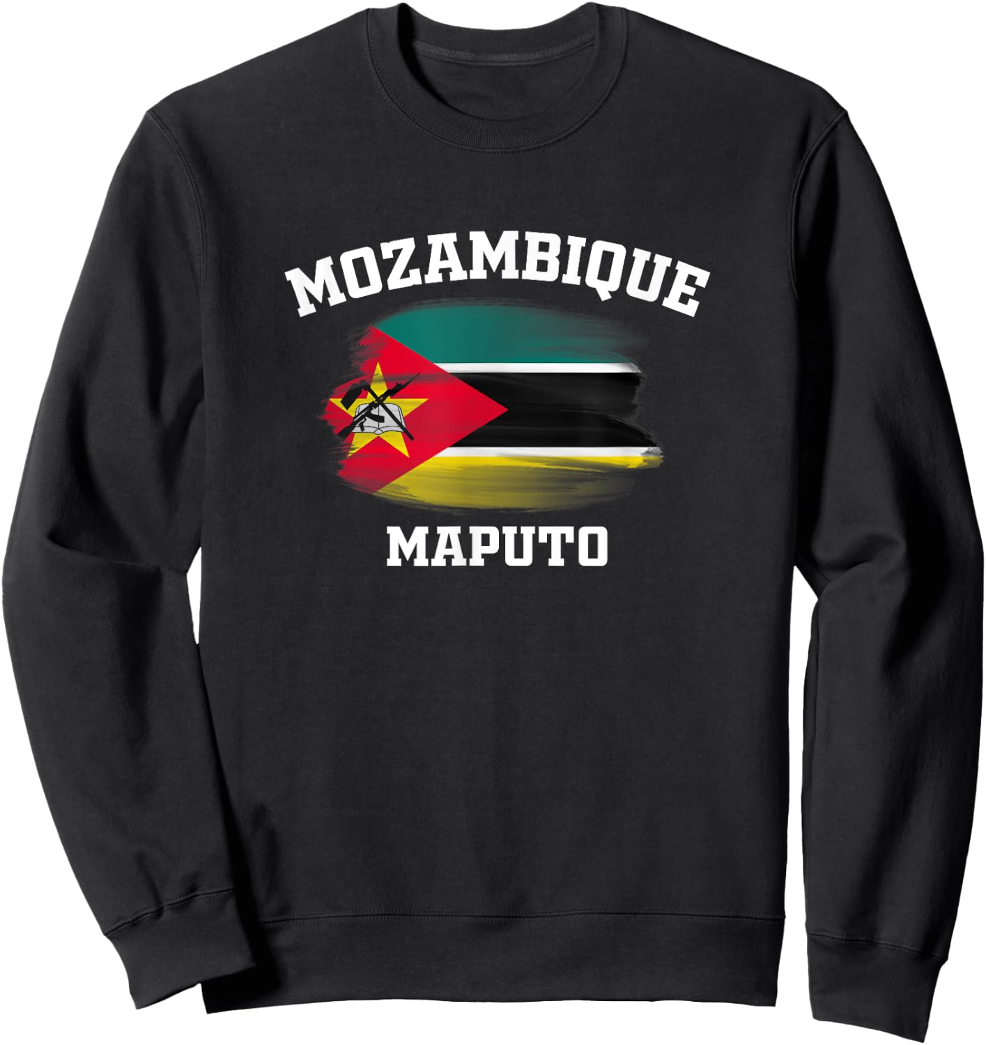 Mozambique Flag Maputo Vacation Souvenirs Africa Gifts Sweatshirt - Sweatshirt | Black