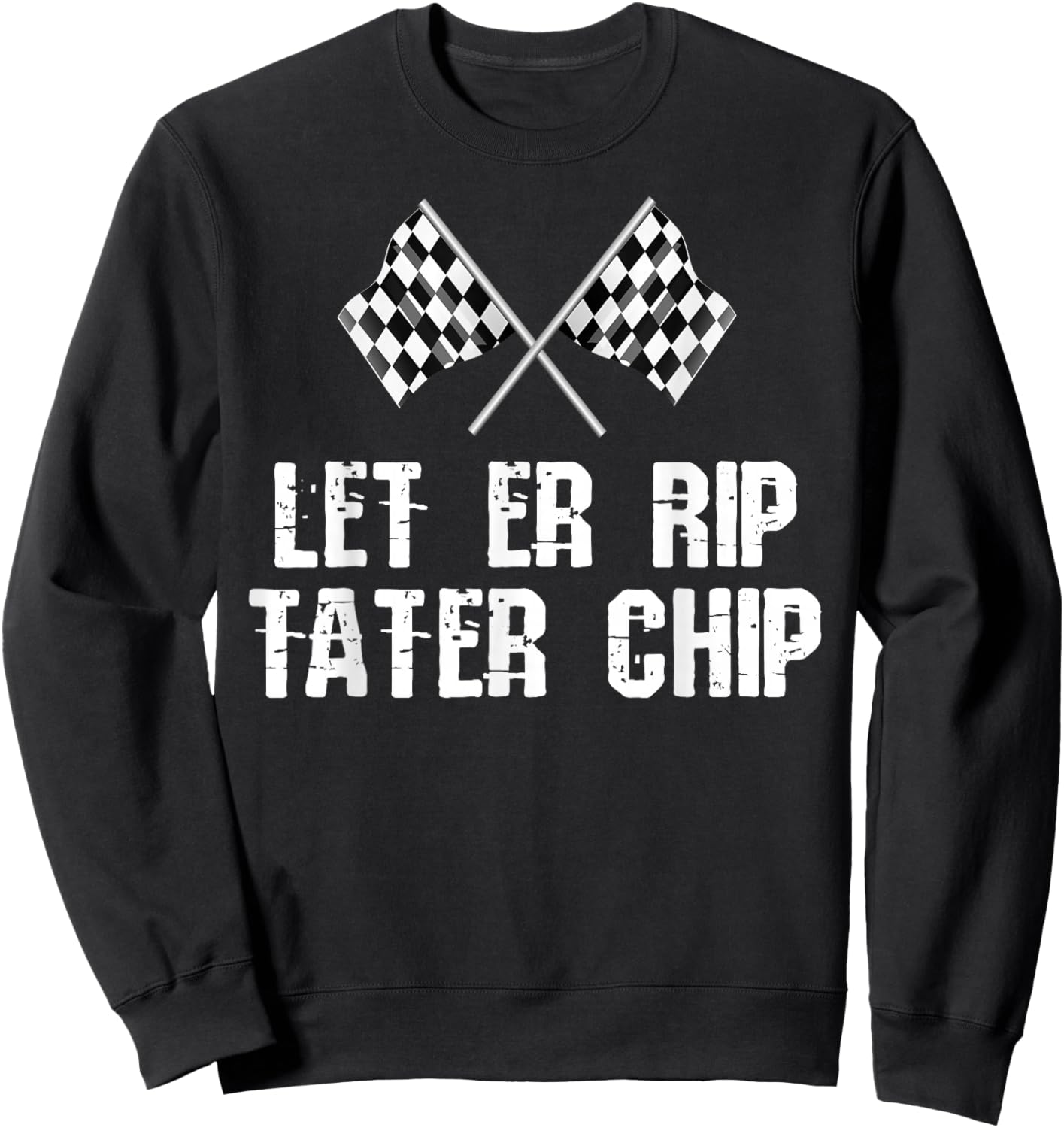 Let er Rip Tater Chip Flags Sweatshirt - Sweatshirt | Black