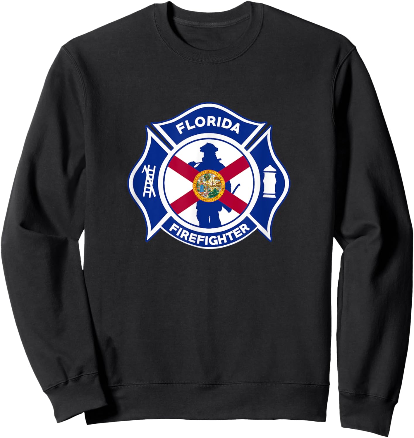Florida Fire Department Firefighters Firemen Sweatshirt - Sweatshirt | Black