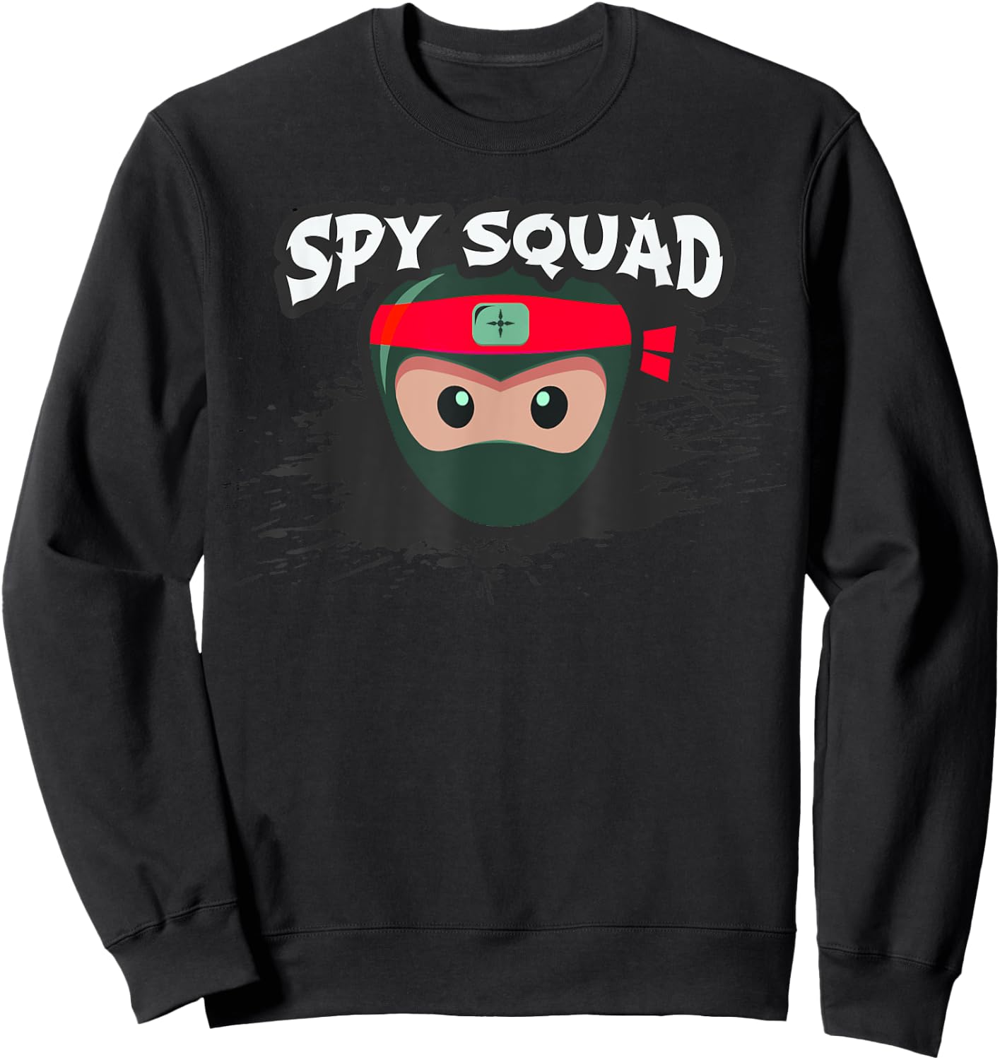 SPY SQUAD Kids Covert Operation Ninja Crew Funny Birthday Sweatshirt - Sweatshirt | Black