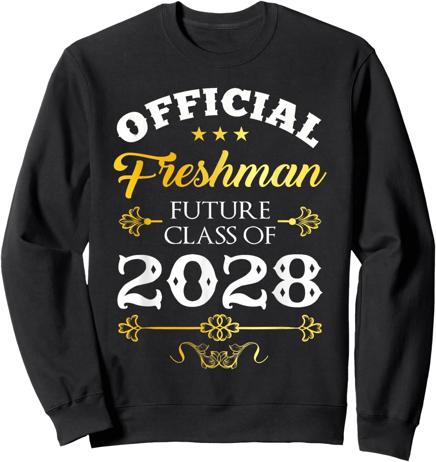 Official Freshman Future Class Of 2028 Decor First Day Sweatshirt - Sweatshirt | Black