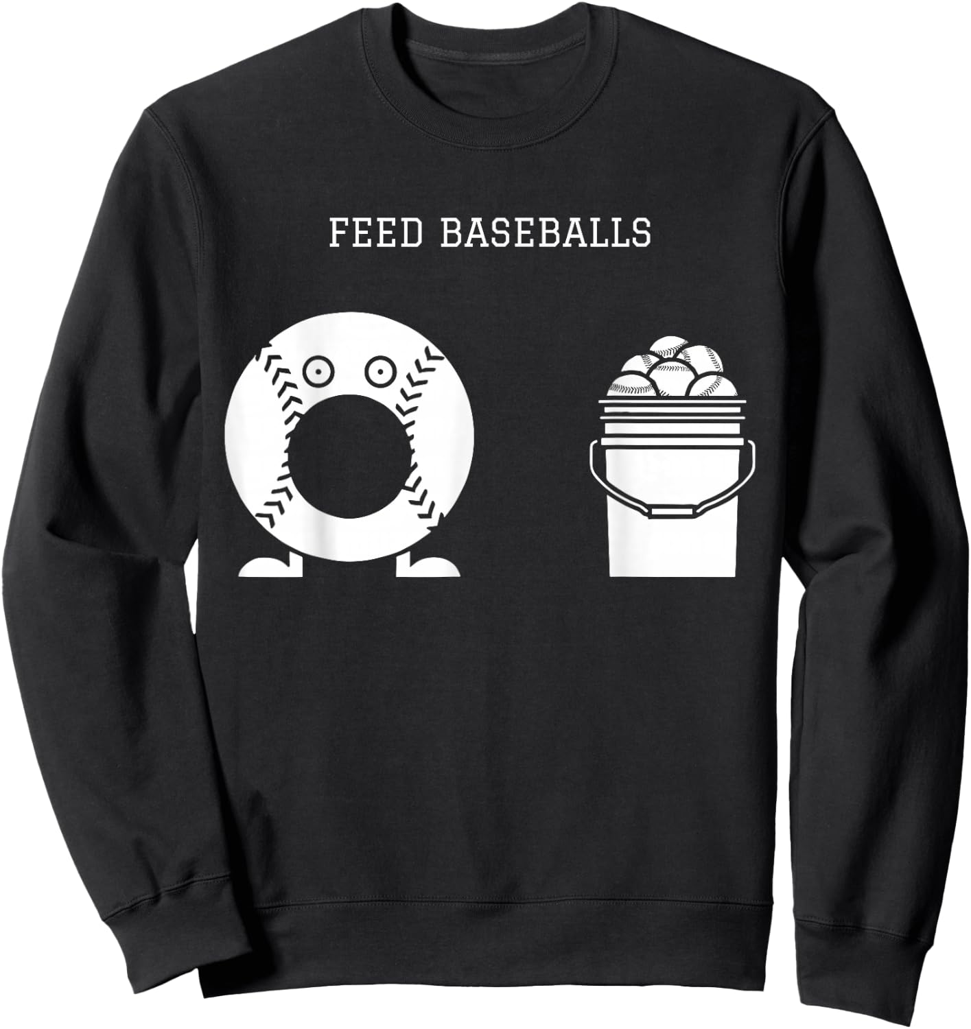 Feed Baseballs Sweatshirt - Sweatshirt | Black