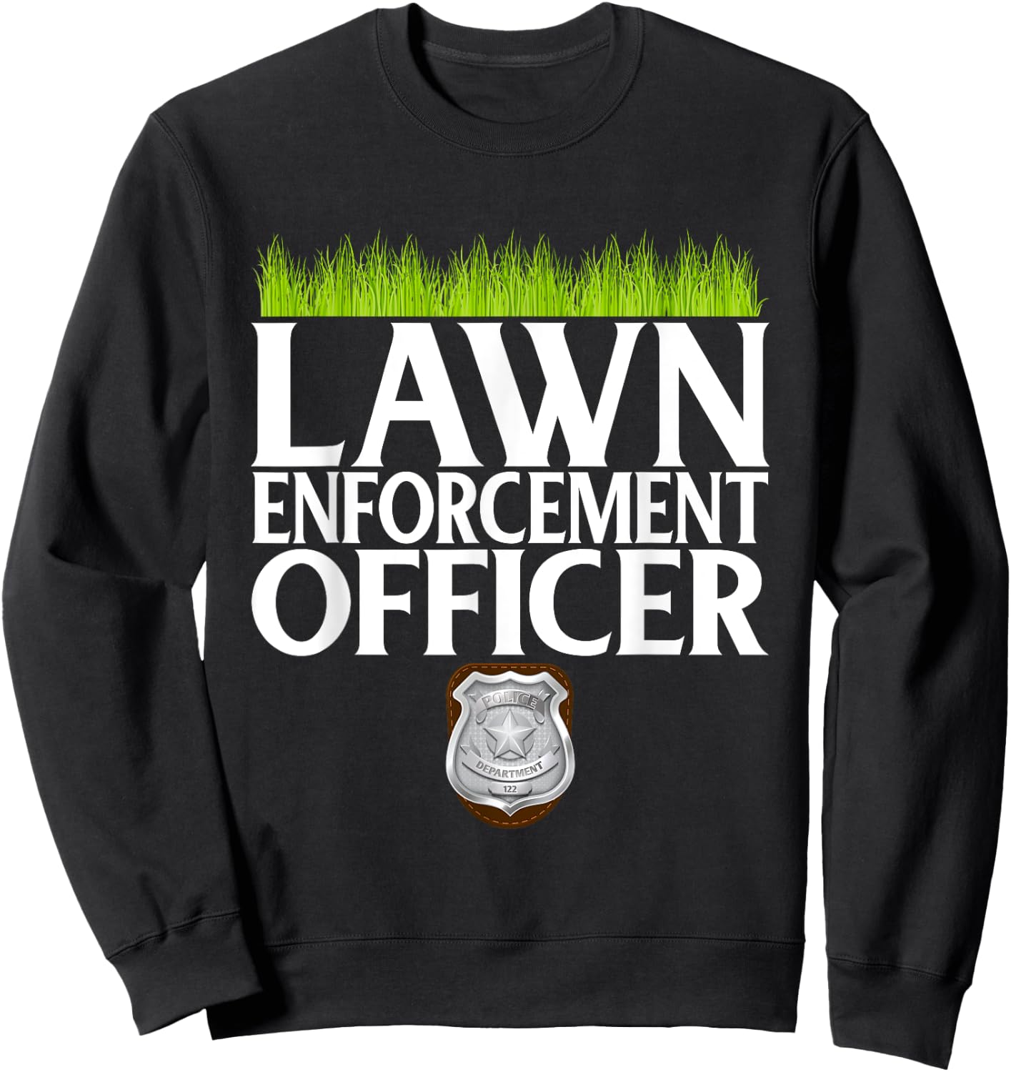 Funny Retro Vintage Lawn Mower Lawn Enforcement Sweatshirt - Sweatshirt | Black