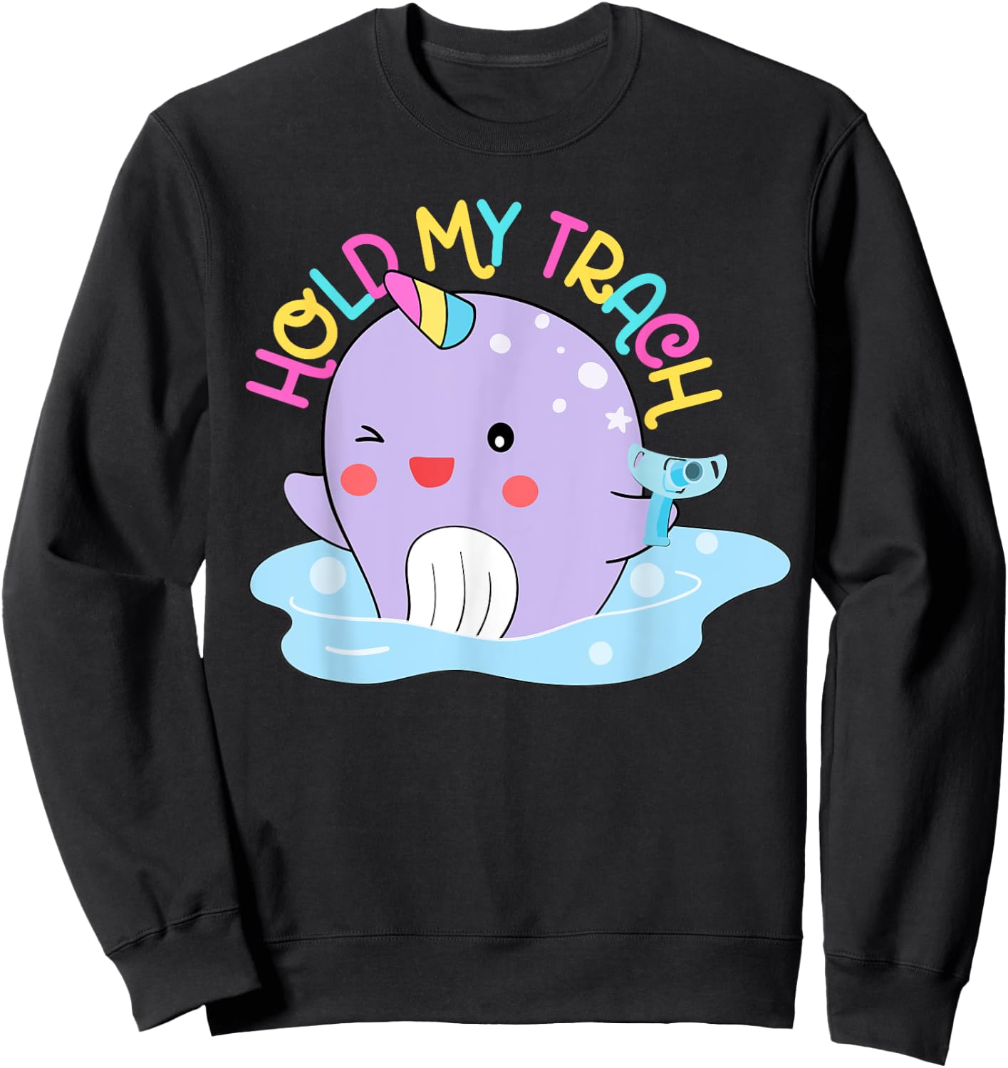 Hold my Trach, Decannulation Celebration, Tracheostomy Aware Sweatshirt - Sweatshirt | Black
