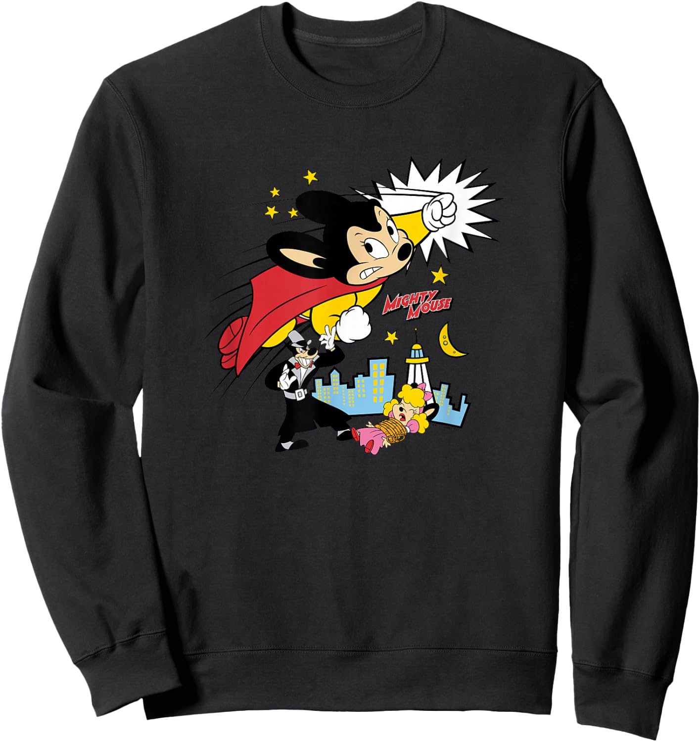 Mighty Mouse - Mighty Fight Sweatshirt - Sweatshirt | Black