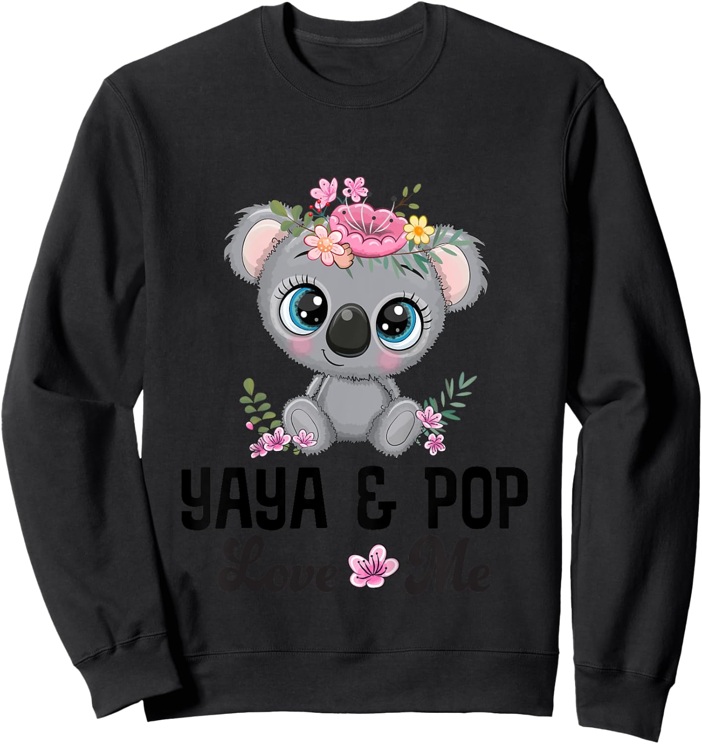 Kids Yaya And Pop Granddaughter Koala Sweatshirt - Sweatshirt | Black