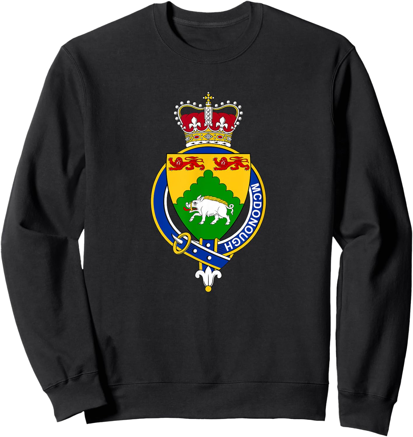McDonough Coat of Arms - Family Crest Sweatshirt - Sweatshirt | Black