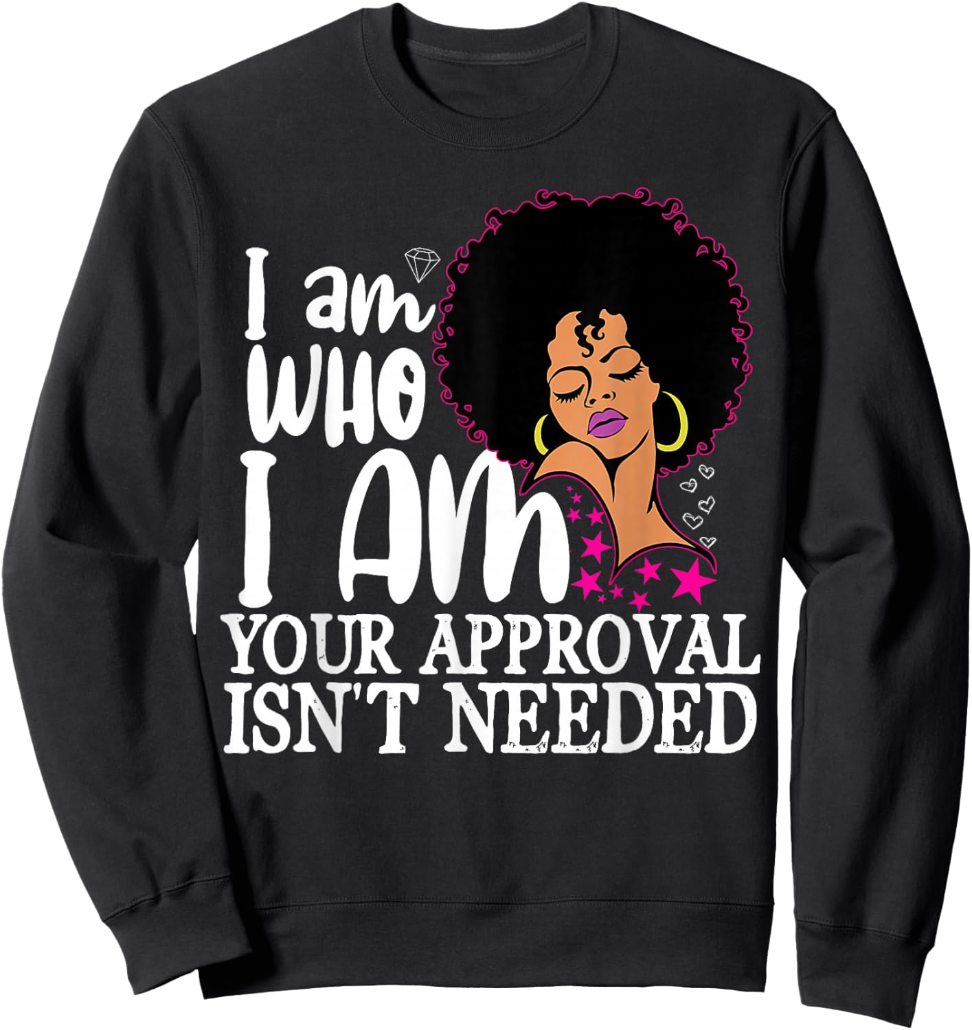 Black Queen Gifts Curly Natural Afro African American Women Small Sweatshirt - Sweatshirt | Black